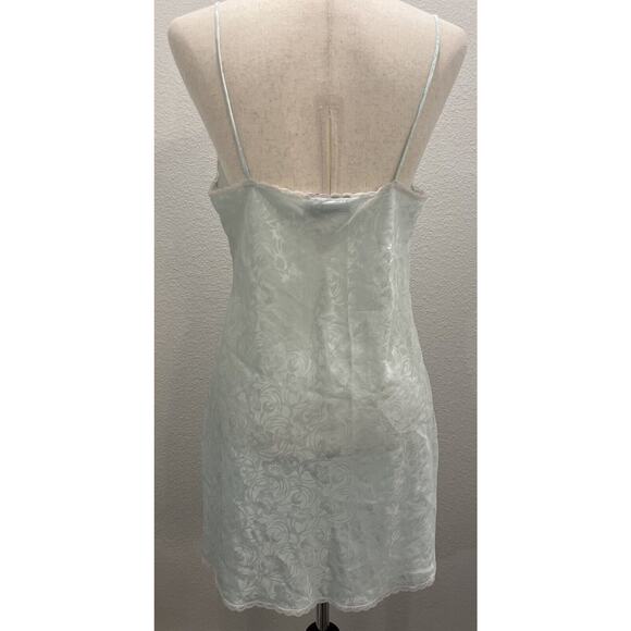 Vintage 1980's Val Mode Negligée Baby Blue with White Lace Vintage Size M - Picture 7 of 10